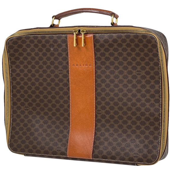 Celine Macadam Pattern Business Bag Coated Canvas Brown - Picture 1 of 7